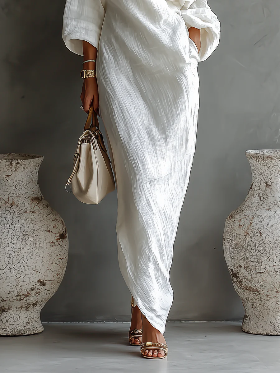Livia™ — Vestido asimétrico fluido elegancia natural