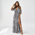 Estampado leopardo blanco