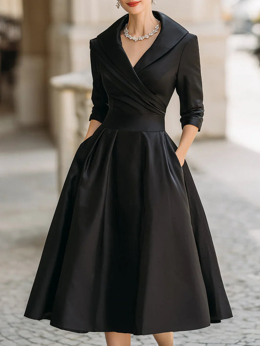 Luisa | Vestido midi satinado