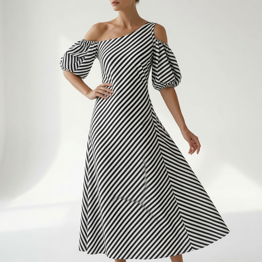 Soléa™ — Vestido hombros descubiertos elegancia veraniega