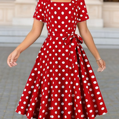 Marguerite™ | Vestido de lunares elegante cómodo atemporal