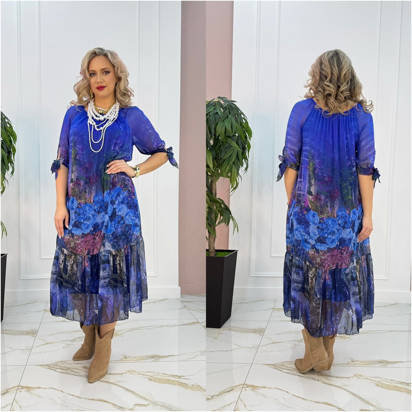 Clémence™ | Vestido largo elegante floral cómodo
