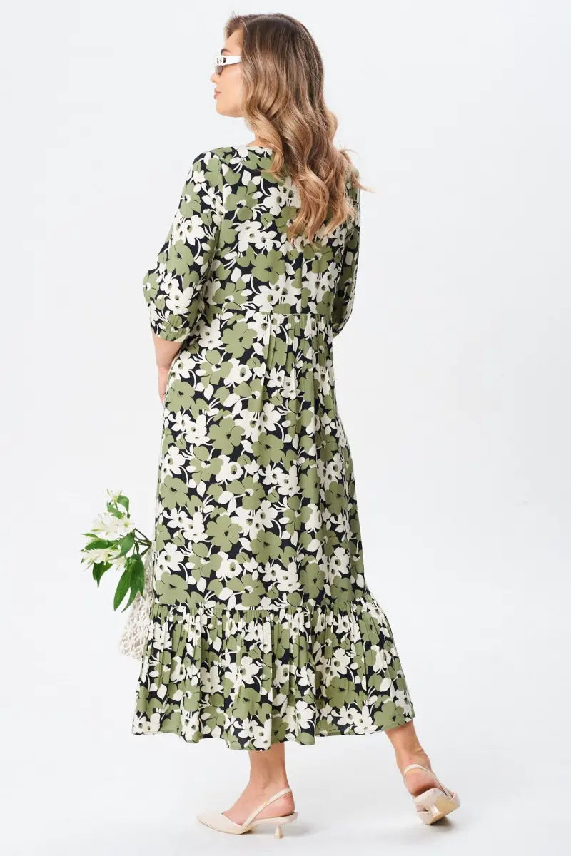 Florine™ — Vestido midi floral elegante y femenino