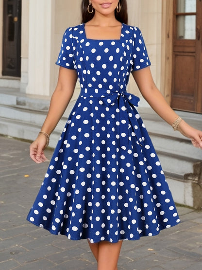Marguerite™ | Vestido de lunares elegante cómodo atemporal