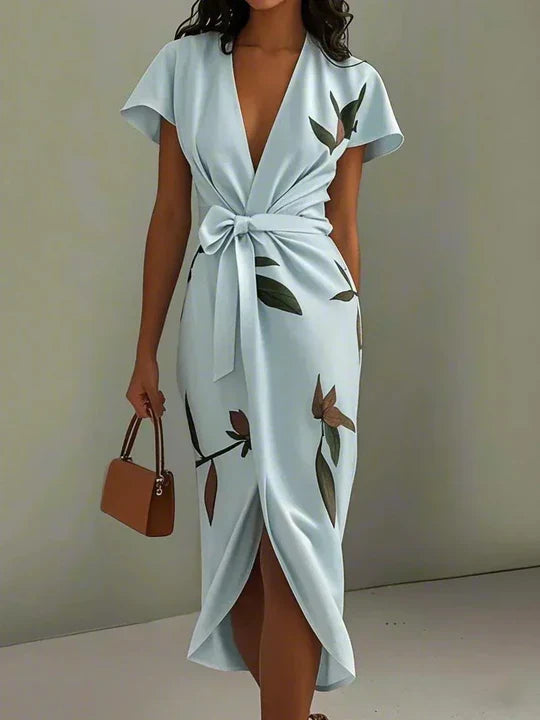 Elisa™ | Elegante vestido cruzado con estampado floral