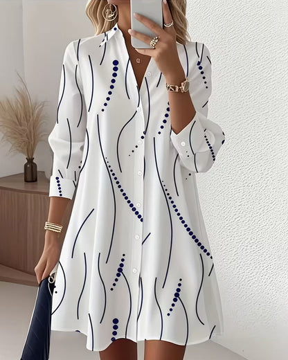 Claudine™ — Vestido camisero elegante y fluido