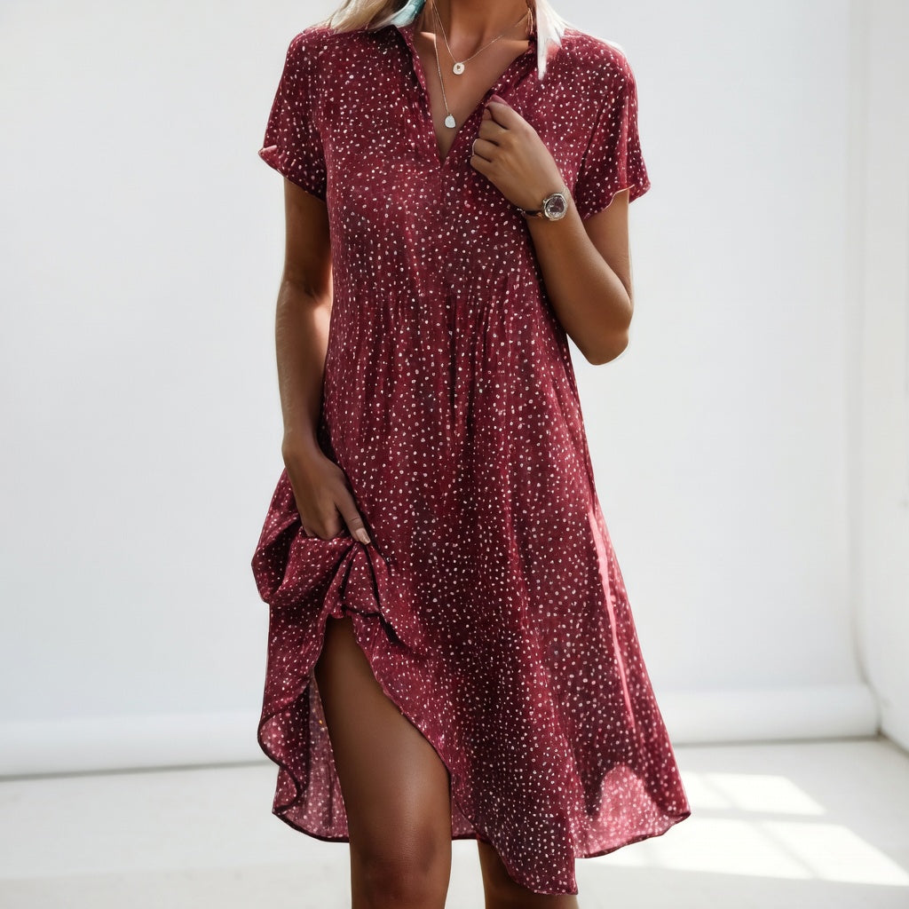 Amandine™ — Vestido fluido elegante con abertura femenina