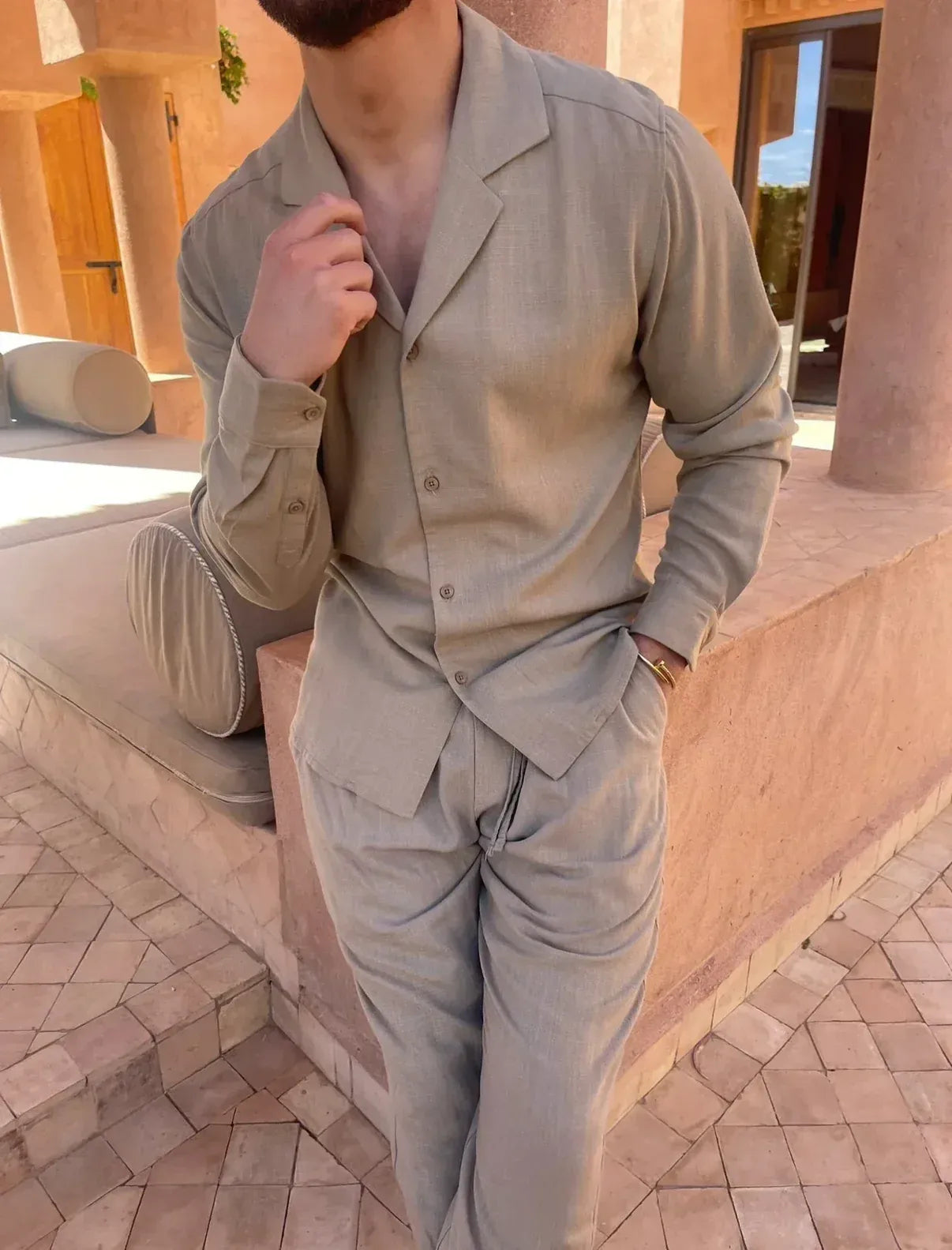 Joel™ | Conjunto de lino premium