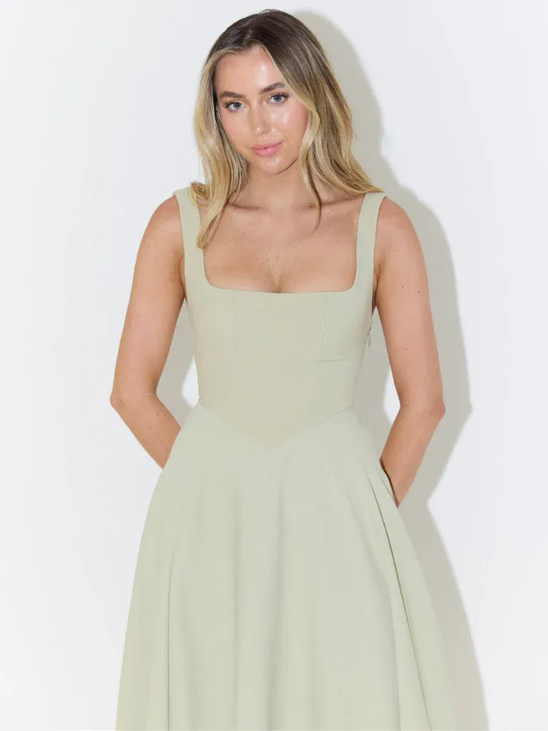 Melisa | Vestido con Falda Midi