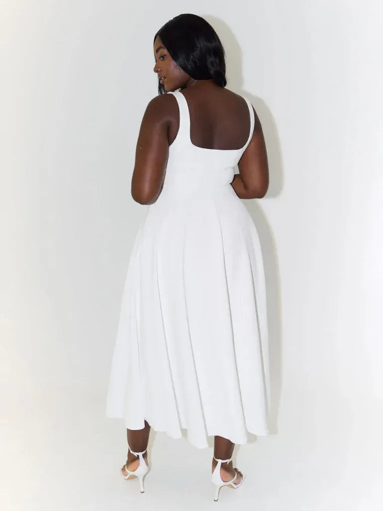 Melisa | Vestido con Falda Midi