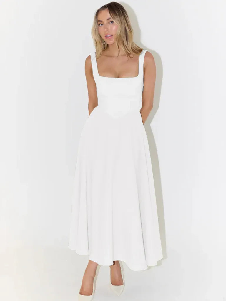 Melisa | Vestido con Falda Midi