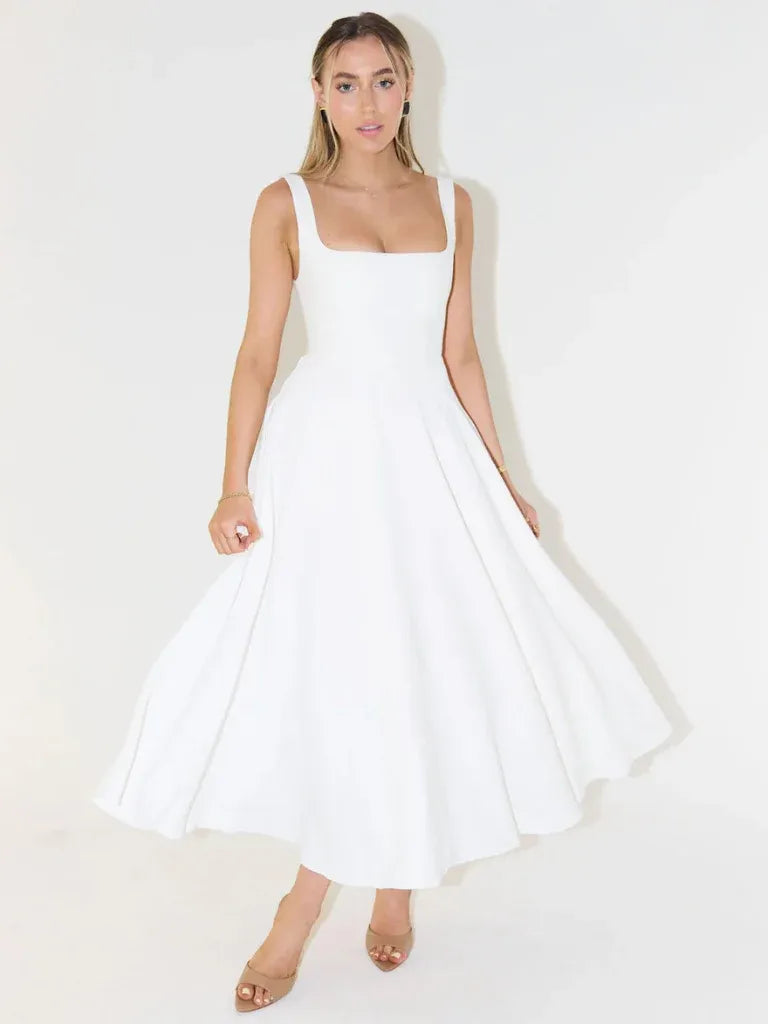 Melisa | Vestido con Falda Midi