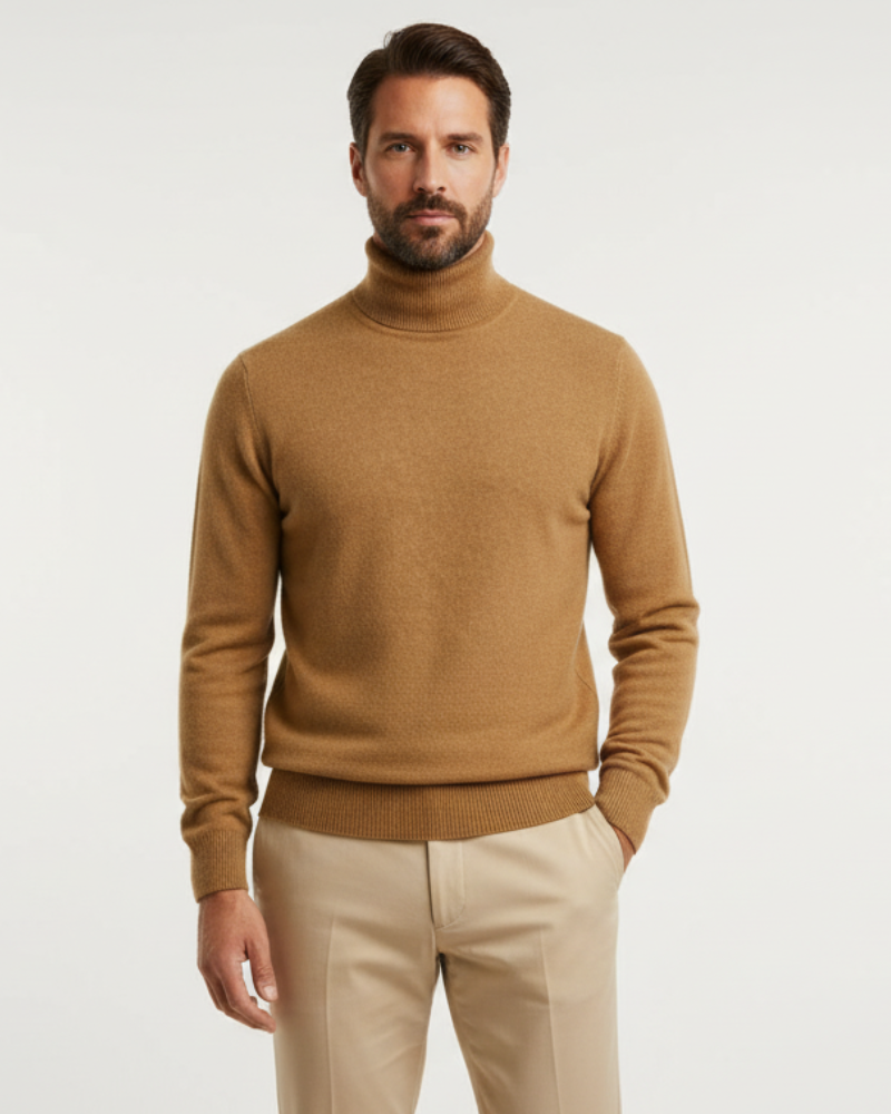 Olivia Sur – Jersey de cachemir de cuello alto