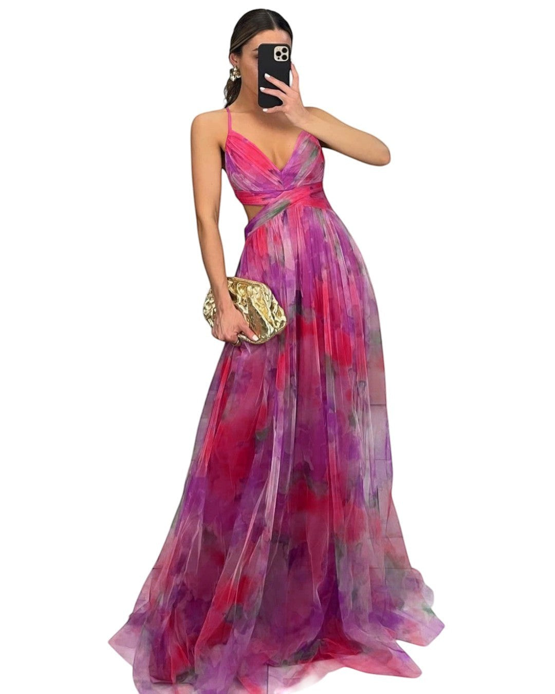 Émilienne™ — Vestido largo artístico con efecto fluido