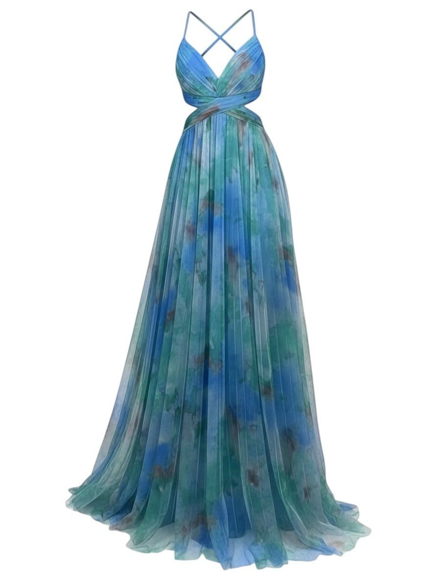Émilienne™ — Vestido largo artístico con efecto fluido