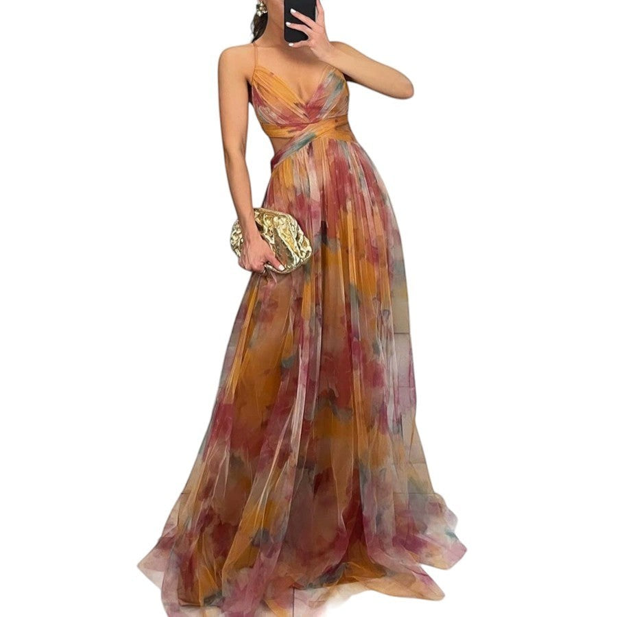 Émilienne™ — Vestido largo artístico con efecto fluido