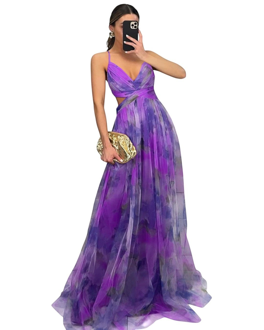 Émilienne™ — Vestido largo artístico con efecto fluido