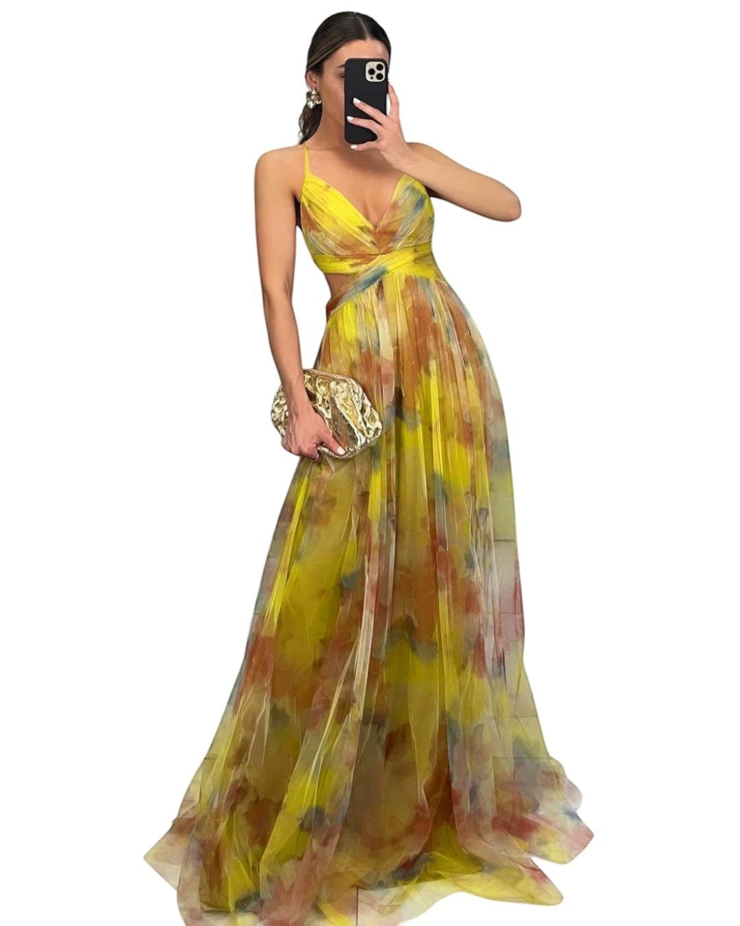 Émilienne™ — Vestido largo artístico con efecto fluido