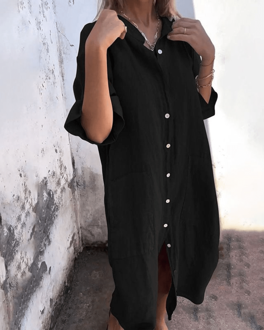 Anna | Vestido camisero vaporoso