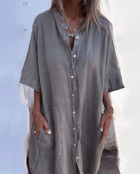 Anna | Vestido camisero vaporoso