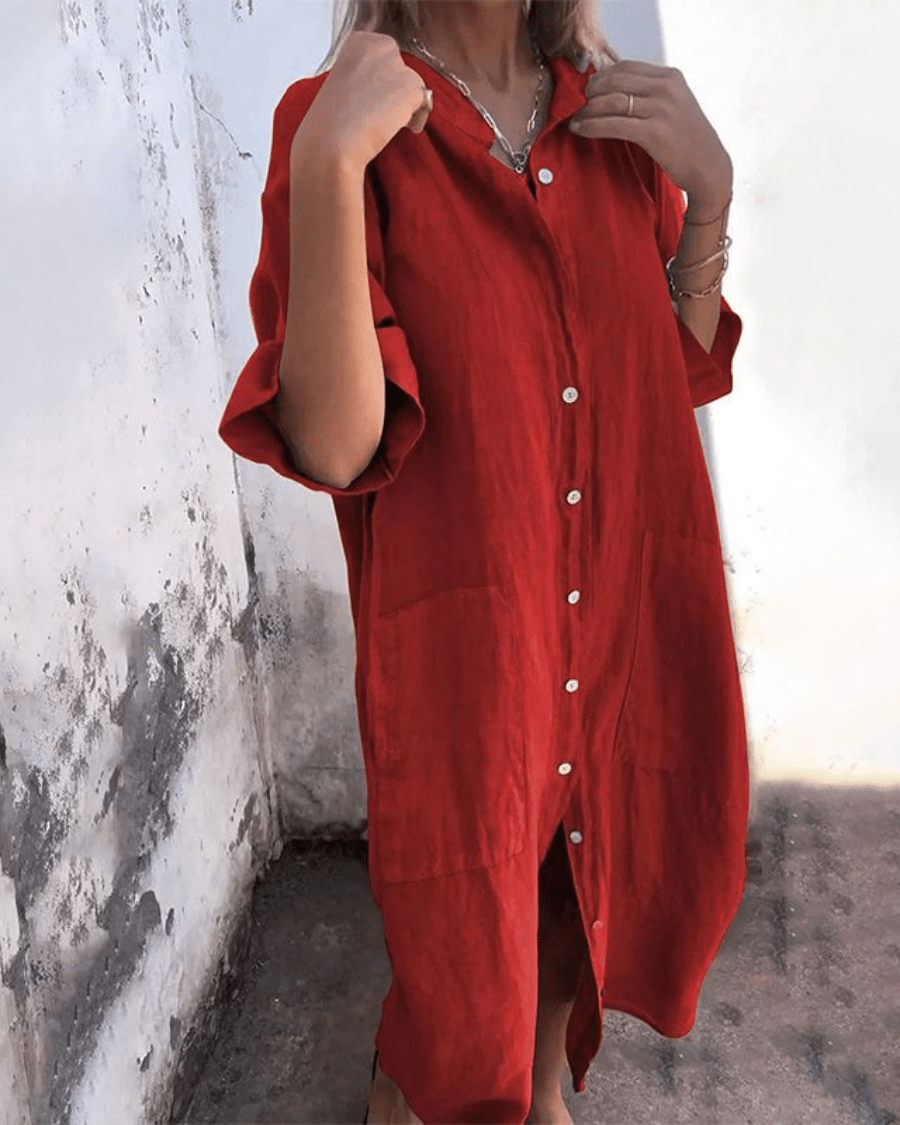 Anna | Vestido camisero vaporoso
