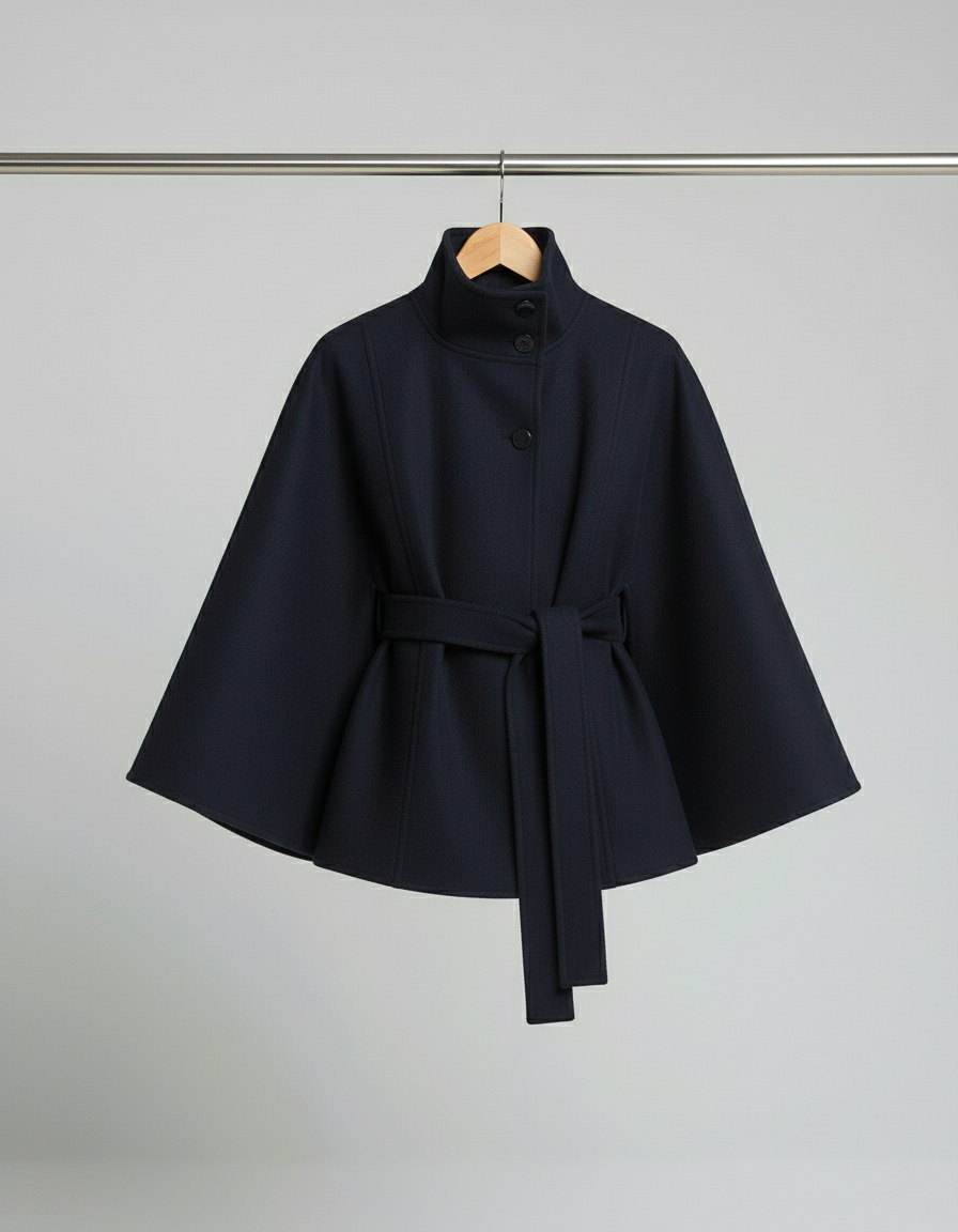Carla | Abrigo con cuello alto y cinturón