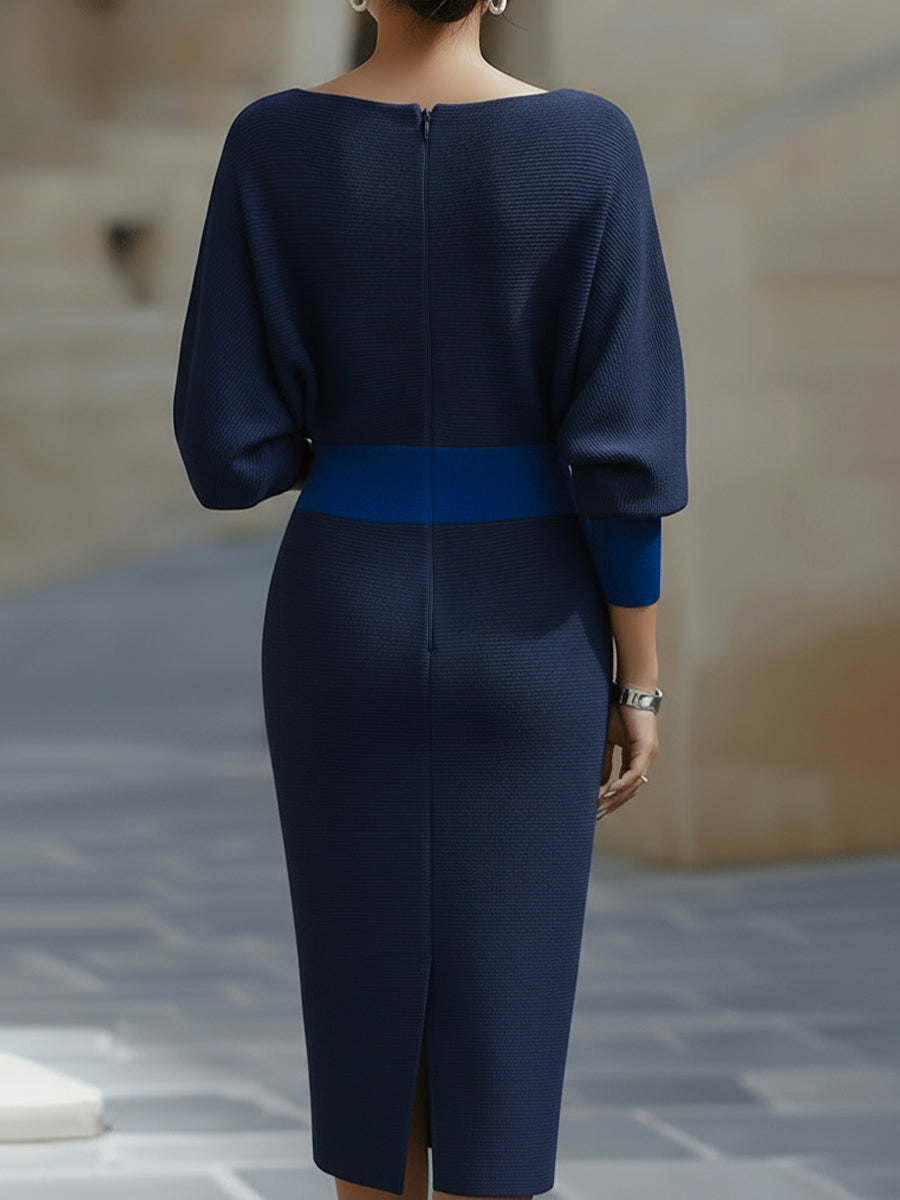 Clarisse™ — Vestido midi drapeado elegante atemporal