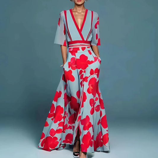 Valentina | Vestido maxi elegante con escote pronunciado