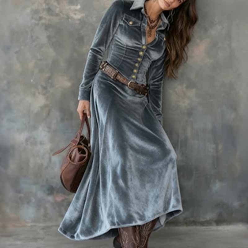Madeleine™ — Vestido elegante de tacto terciopelo