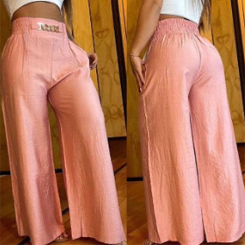 Évelyne™ — Pantalón amplio de cintura alta, efecto tonificante